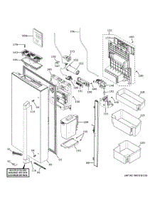 Gray Articulating Mullion W Hinges And parts for Ge Refrigerator CGE29DP2TBS1 from AppliancePartsPros.com