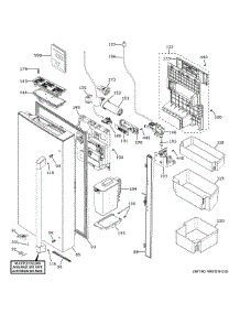 Left Door & Water Pitcher parts for Ge Refrigerator CGE29DP3TDD1 from AppliancePartsPros.com