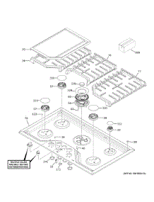 Control Panel & Cooktop parts for Ge Cooktop CGP95362M3S1 from AppliancePartsPros.com