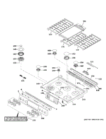 Control Panel & Cooktop parts for Ge Range CGS700P4M1W2 from AppliancePartsPros.com