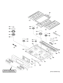 Control Panel & Cooktop parts for Ge Range CGS750P2M4S1 from AppliancePartsPros.com