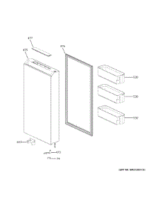 Convertible Door parts for Ge Refrigerator CHE23DM5WBS5 from AppliancePartsPros.com