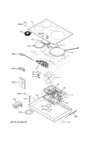 Control Panel & Cooktop parts for Ge Range CHP90301T1BB from AppliancePartsPros.com