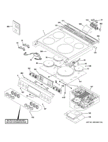 Control Panel Cooktop parts for Ge Range CHS900P2M9S1 from AppliancePartsPros.com