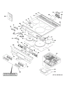 Control Panel & Cooktop parts for Ge Range CHS90XP2M4S1 from AppliancePartsPros.com