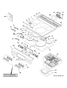 Control Panel & Cooktop parts for Ge Range CHS90XP2M5S1 from AppliancePartsPros.com