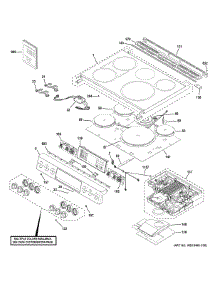Control Panel & Cooktop parts for Ge Range CHS950P2M9S1 from AppliancePartsPros.com