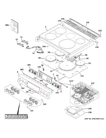 Control Panel Cooktop parts for Ge Range CHS950P3M7D1 from AppliancePartsPros.com