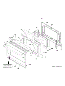 Lower Door parts for Ge Range CHS950P4M9W2 from AppliancePartsPros.com