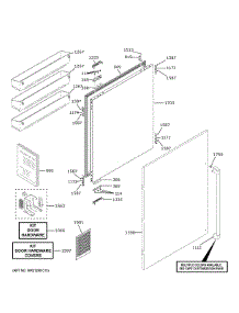 Refrigerator Door parts for Ge Refrigerator CIC36LP2VDS1 from AppliancePartsPros.com