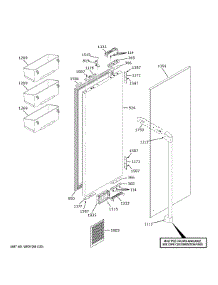 Refrigerator Door - Rh parts for Ge Refrigerator CIP36NP2VBS1 from AppliancePartsPros.com