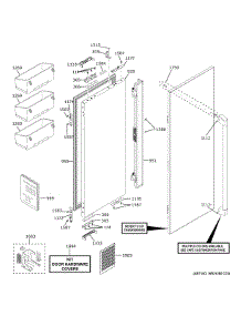 Refrigerator Door - Lh parts for Ge Refrigerator CIP36NP2VBS1 from AppliancePartsPros.com