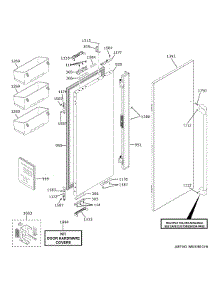 Refrigerator Door - Lh parts for Ge Refrigerator CIP36NP2VDS1 from AppliancePartsPros.com
