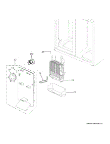 Freezer Section parts for Ge Refrigerator CQE28DM5NBS5 from AppliancePartsPros.com
