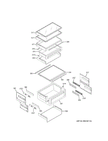 Fresh Food Shelves parts for Ge Refrigerator CSB42WP2NBS1 from AppliancePartsPros.com