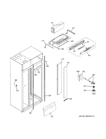 Fresh Food Section parts for Ge Refrigerator CSB42WP2NBS1 from AppliancePartsPros.com