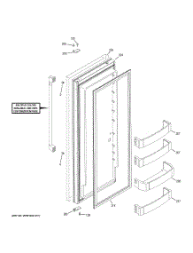 Fresh Food Door parts for Ge Refrigerator CSB42WP2NBS1 from AppliancePartsPros.com