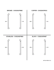 Cafe Customization parts for Ge Refrigerator CSB42WP2NBS1 from AppliancePartsPros.com