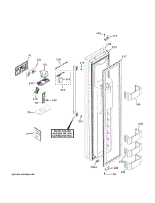Freezer Door parts for Ge Refrigerator CSB42YP2NKS1 from AppliancePartsPros.com