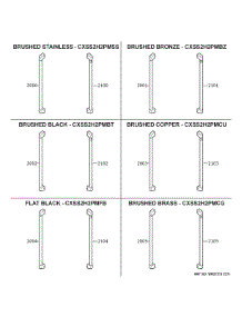 Cafe Customization parts for Ge Refrigerator CSB48YP2NHS1 from AppliancePartsPros.com