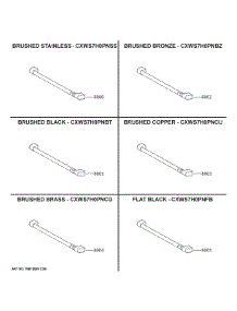 Cafe Customization parts for Ge Range CSB912P2V1S1 from AppliancePartsPros.com