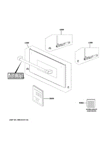 Door Parts parts for Ge Microwave CSB923P3N3D1 from AppliancePartsPros.com