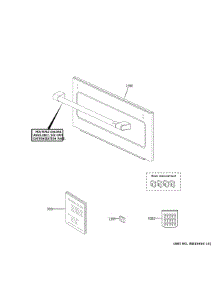 Microwave Door parts for Ge Wall Oven CTC912P2N1S1 from AppliancePartsPros.com