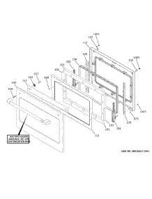 Upper Door parts for Ge Wall Oven CTD70DP2N4S1 from AppliancePartsPros.com