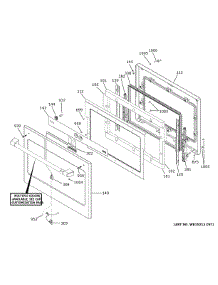 Upper Door parts for Ge Wall Oven CTD90DP2N1S1 from AppliancePartsPros.com