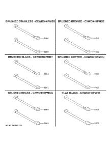 Brushed Stainless Handle W Caf Band parts for Ge Wall Oven CTD90DP3N4D1 from AppliancePartsPros.com