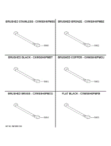 Brushed Stainless Handle W Caf Band parts for Ge Wall Oven CTS90DP2N4S1 from AppliancePartsPros.com