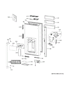 Dispenser Door parts for Ge Refrigerator CVE28DP3ND1 from AppliancePartsPros.com