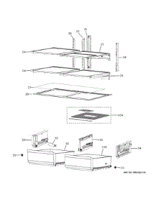 Refrigerator Shelves parts for Ge Refrigerator CVE28DP3NDD1 from AppliancePartsPros.com