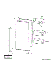 Refrigerator Door Rh parts for Ge Refrigerator CVE28DP3NID1 from AppliancePartsPros.com