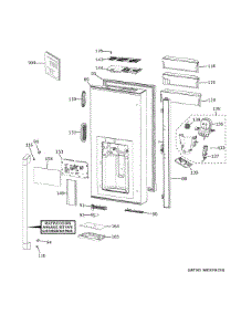 Dispenser Door parts for Ge Refrigerator CVE28DP4NDW2 from AppliancePartsPros.com