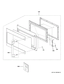Door Parts parts for Ge Microwave CVM517P3R2D1 from AppliancePartsPros.com