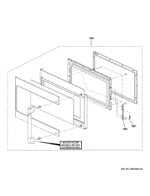 Door Parts parts for Ge Microwave CVM517P4R2W2 from AppliancePartsPros.com