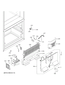 Freezer Section parts for Ge Refrigerator CWE19SP2NBS1 from AppliancePartsPros.com