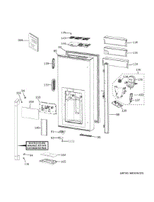 Dispenser Door parts for Ge Refrigerator CXE22DP2PFS1 from AppliancePartsPros.com