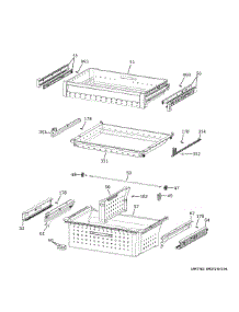 Freezer Shelves parts for Ge Refrigerator CXE22DP4PBW2 from AppliancePartsPros.com
