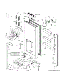 Dispenser Door parts for Ge Refrigerator CYE22TP3MDD1 from AppliancePartsPros.com