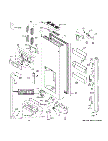 Dispenser Door parts for Ge Refrigerator CYE22TP4MHW2 from AppliancePartsPros.com