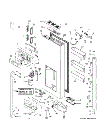 Dispenser Door parts for Ge Refrigerator CYE22UP2MBS1 from AppliancePartsPros.com