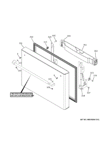 Freezer Door parts for Ge Refrigerator CYE22UP2MLS1 from AppliancePartsPros.com