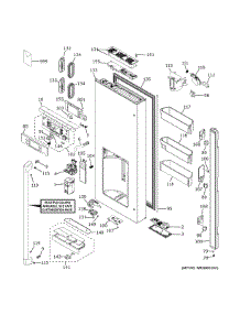 Dispenser Door parts for Ge Refrigerator CYE22UP2MMS1 from AppliancePartsPros.com