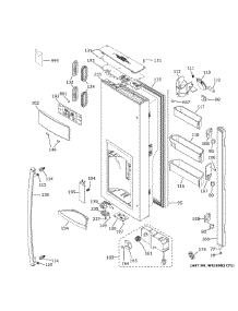 Dispenser Door parts for Ge Refrigerator DFE28JSKMSS from AppliancePartsPros.com