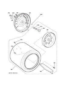 Drum parts for Ge Dryer DSKP333EC7WW from AppliancePartsPros.com