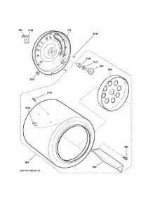 Drum parts for Ge Dryer DSKS333EC7WW from AppliancePartsPros.com