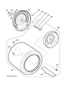 Drum parts for Ge Dryer DSKS433EB8WW from AppliancePartsPros.com