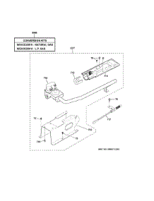 Gas Valve Burner Assembly parts for Ge Range ETD48GASW0WB from AppliancePartsPros.com